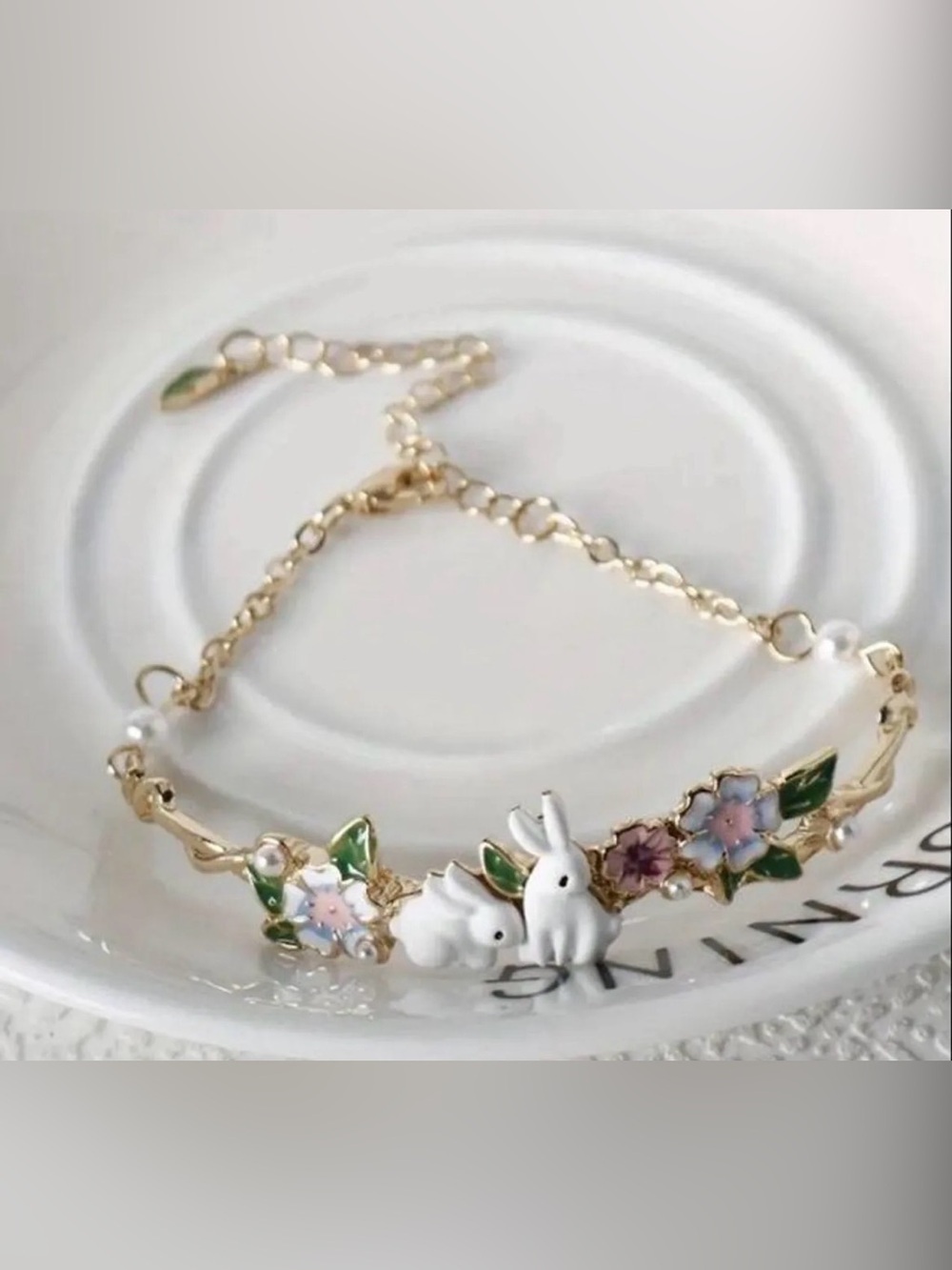 Floral Rabbit Bracelet